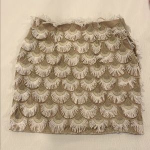 Beige flapper skirt
